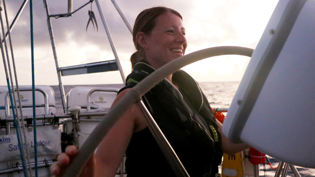 Dr Winnie Courtene-Jones sailing 