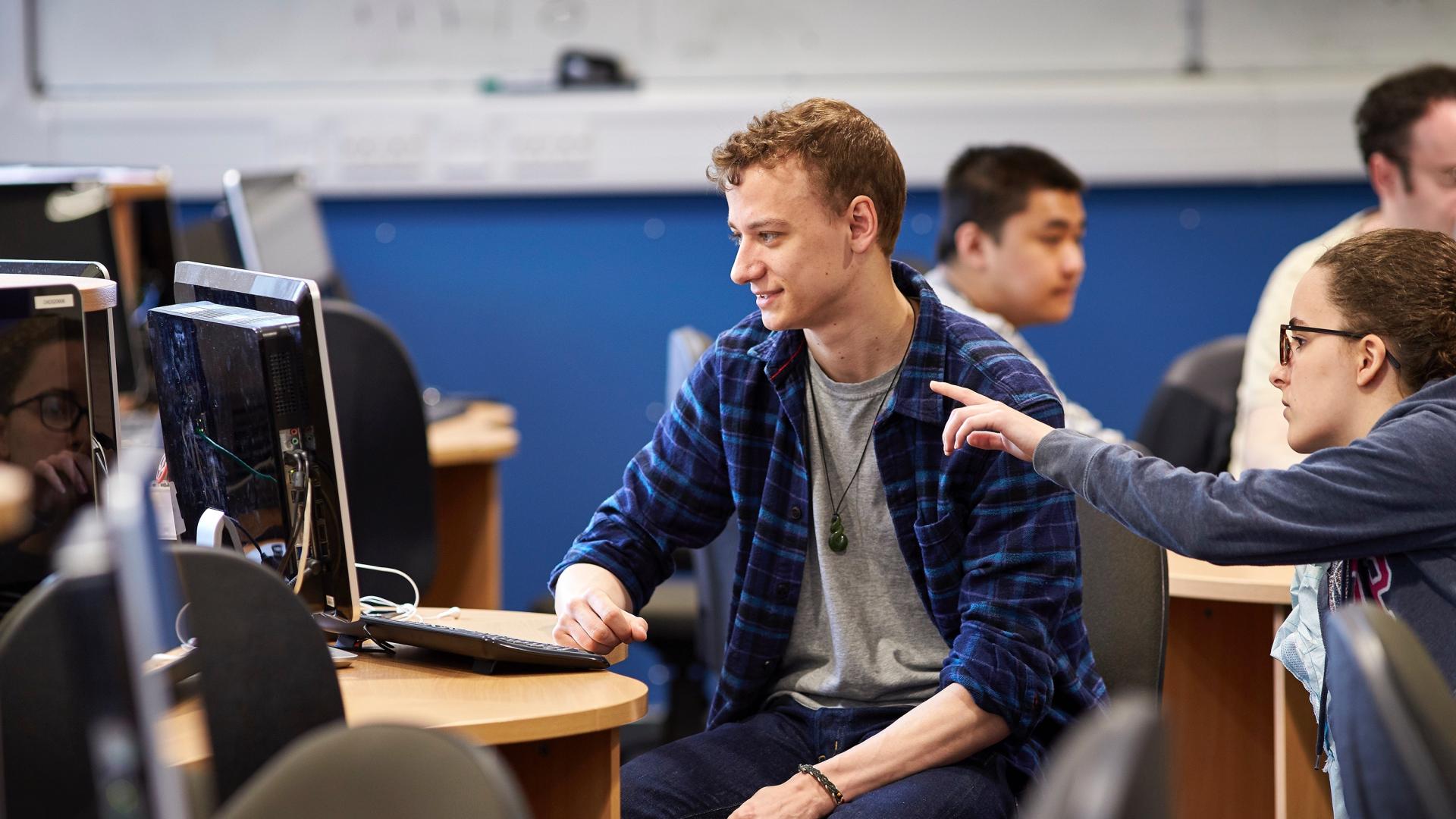 Students working in Computer lab