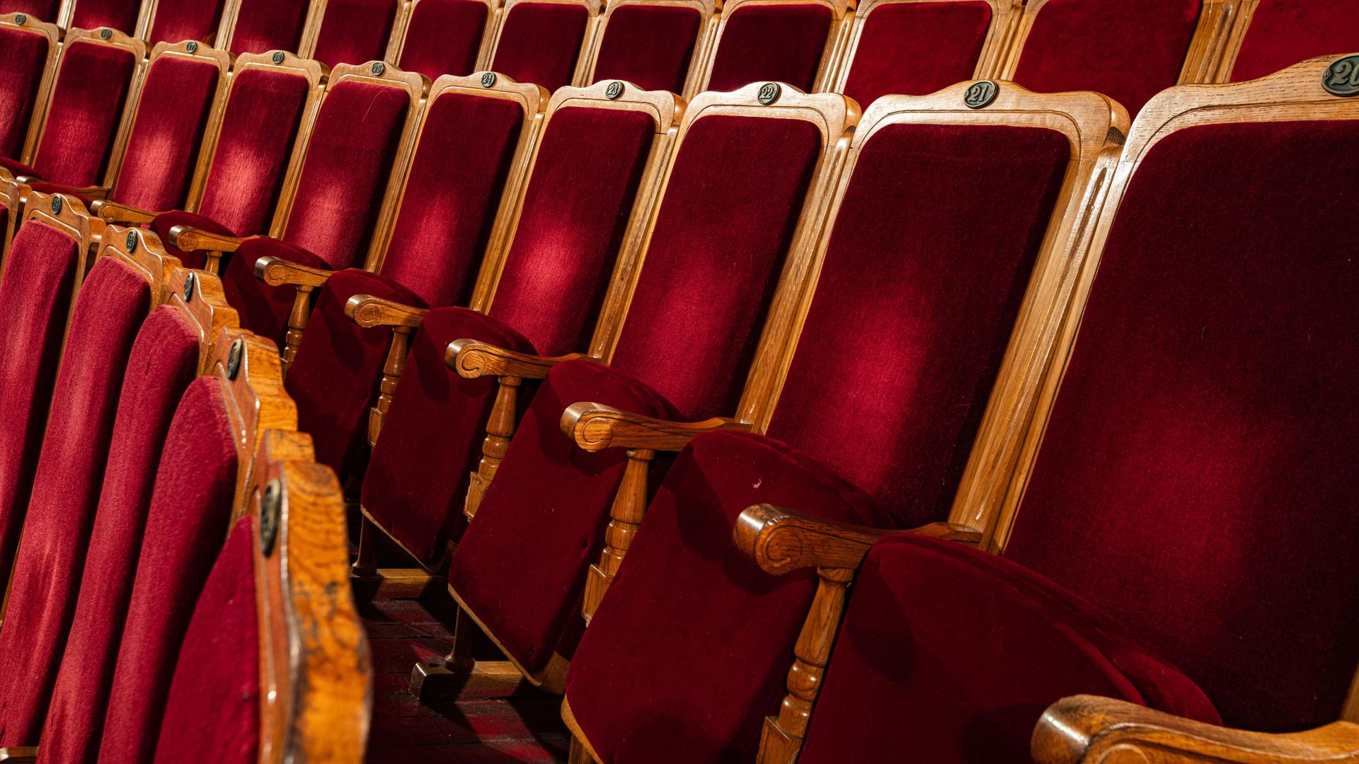 Rows of theatre seats