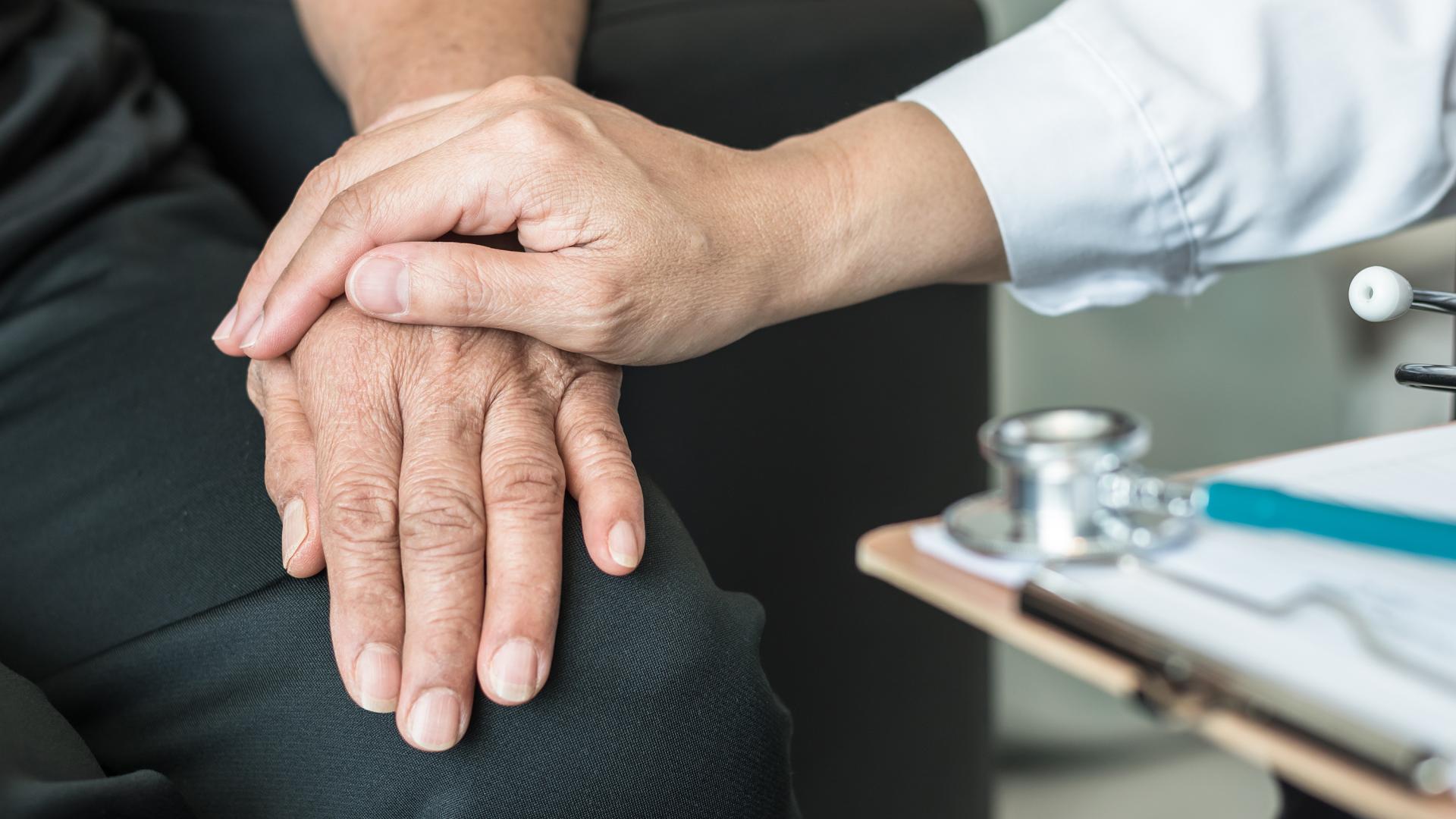 Nurse giving patient support