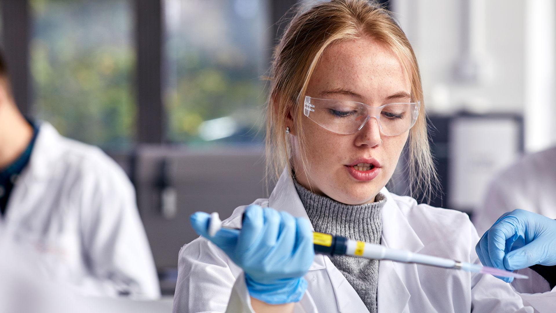 Student Biologist working in lab