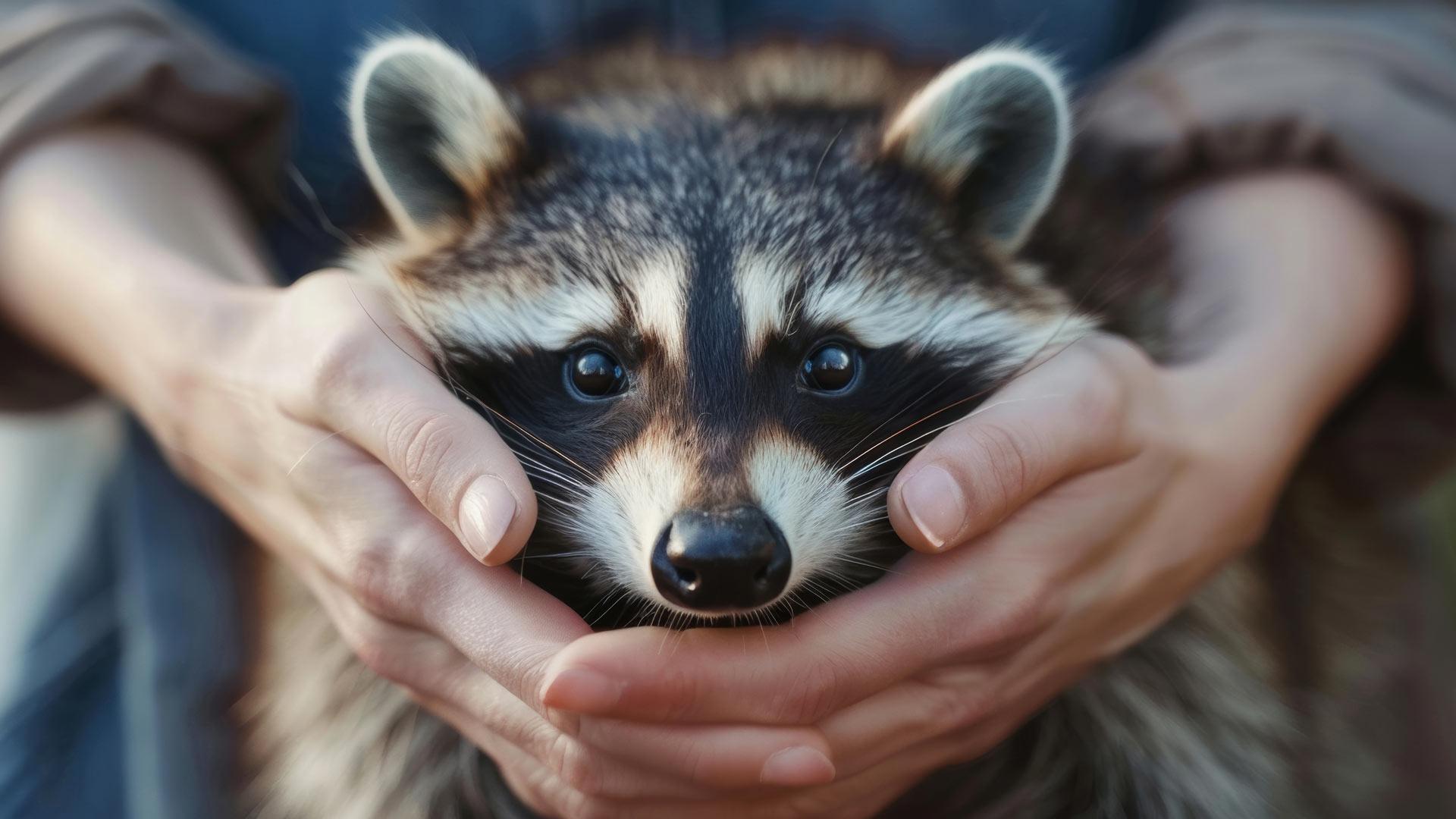 Student holding creature