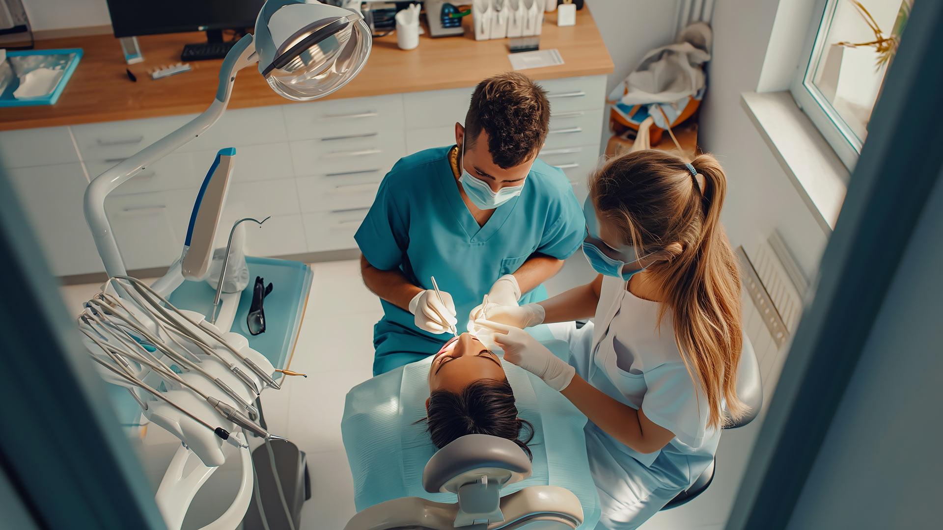 Patient undergoing a Dental procedure