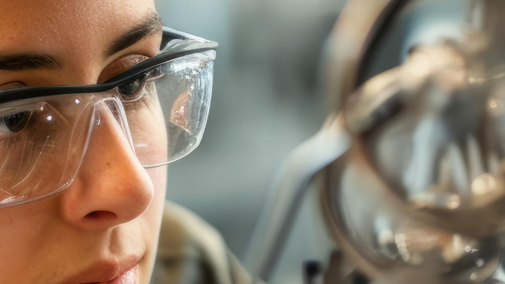 Engineering Student working on an engine