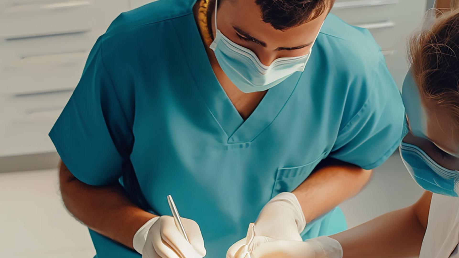 Patient undergoing a Dental procedure