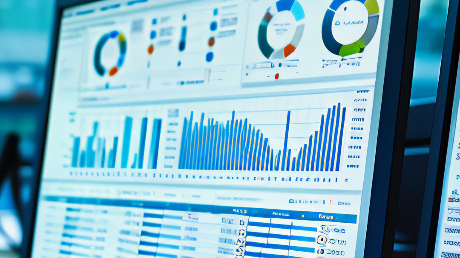 Economic chart data displayed on a computer screen