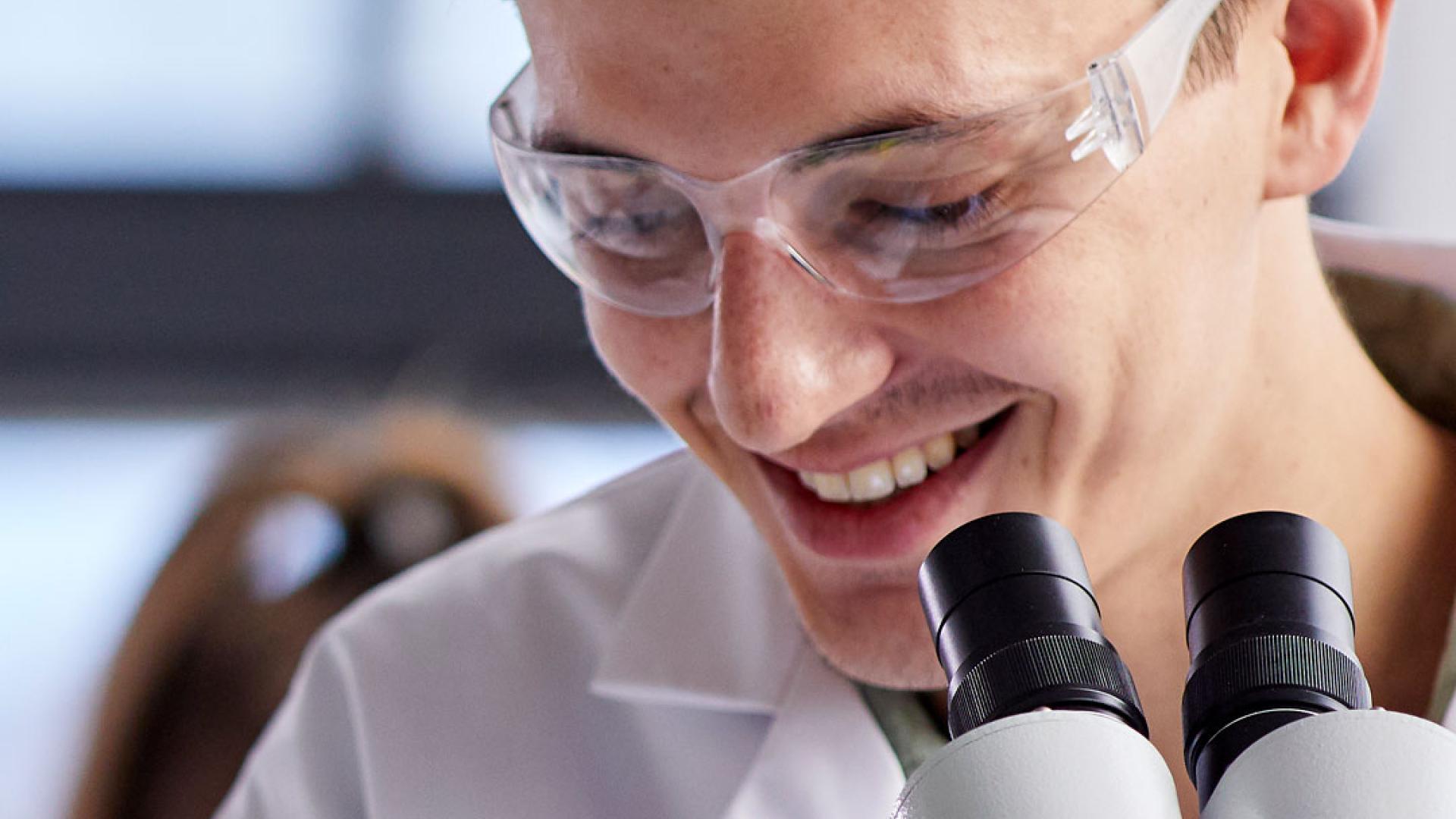 Biology Students working in a lab