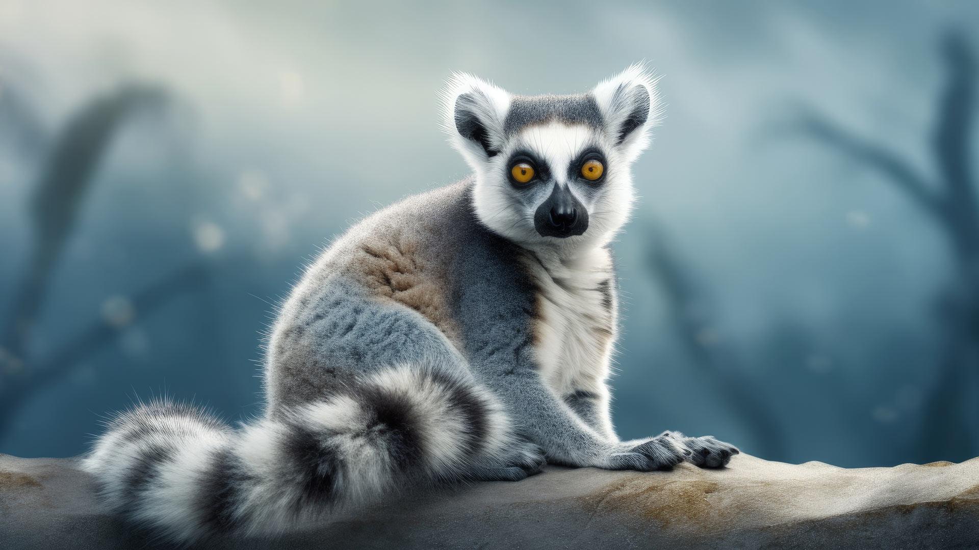 Captive lemur