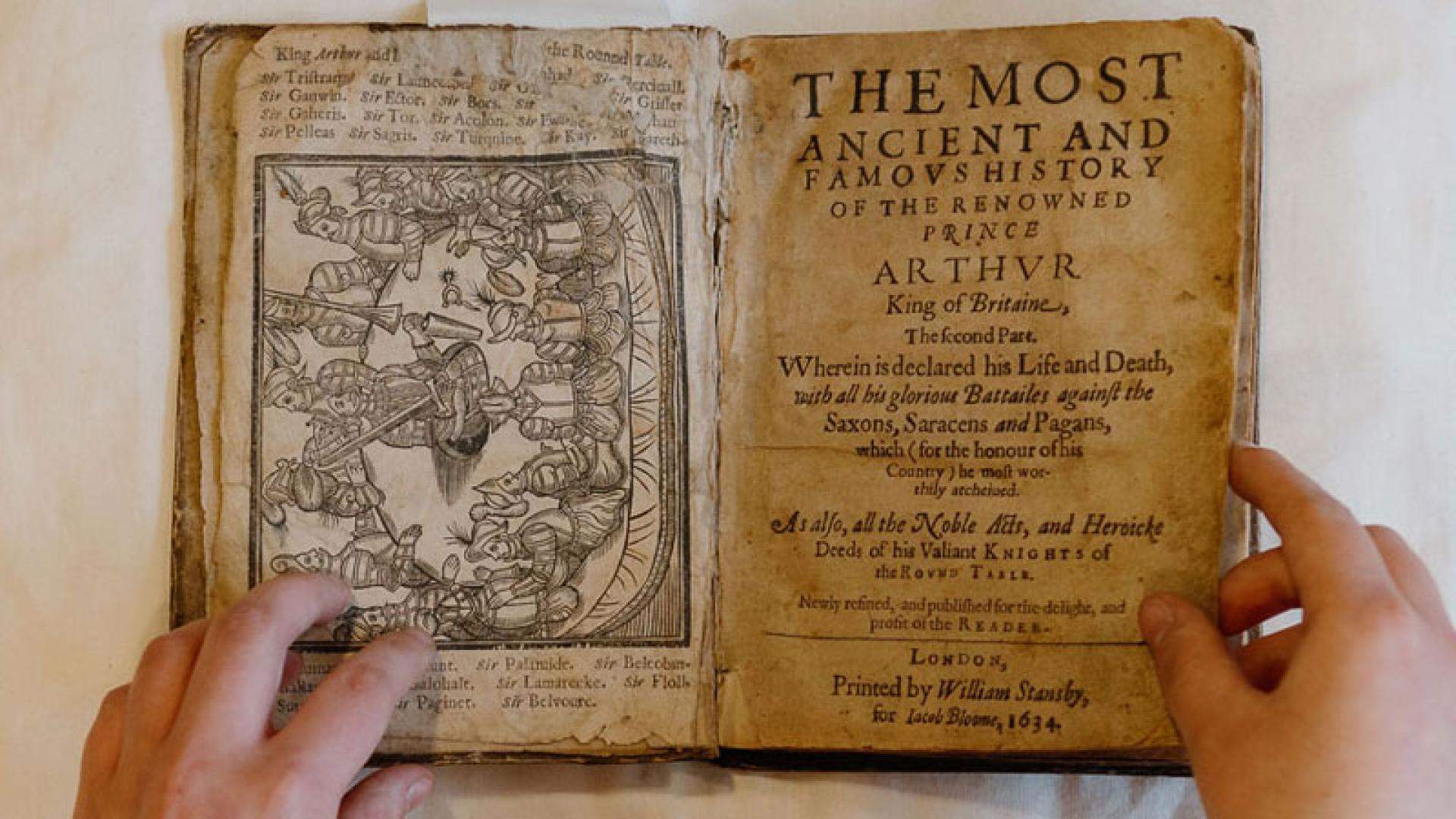 student studying historic texts