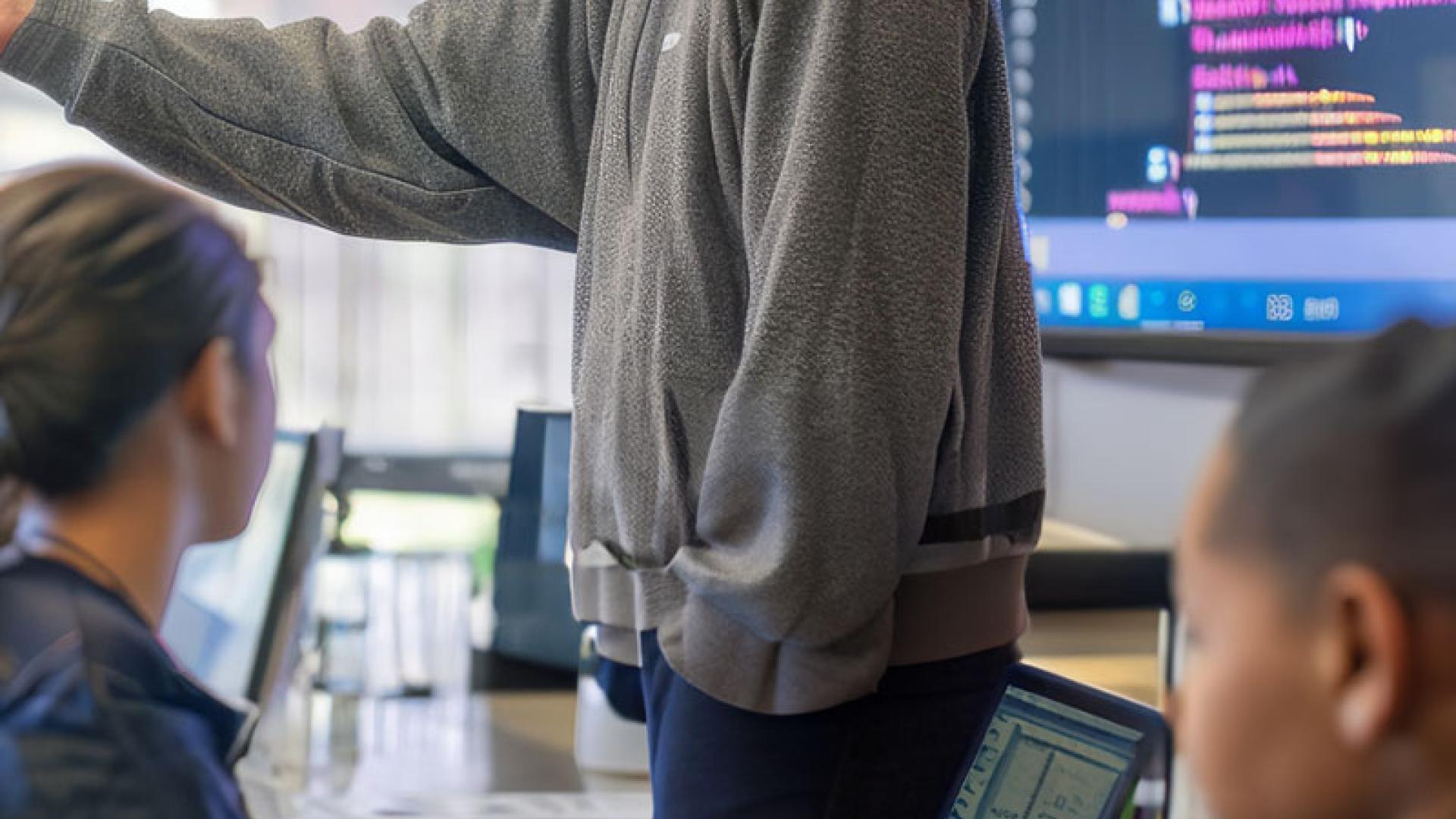 students in computer lab