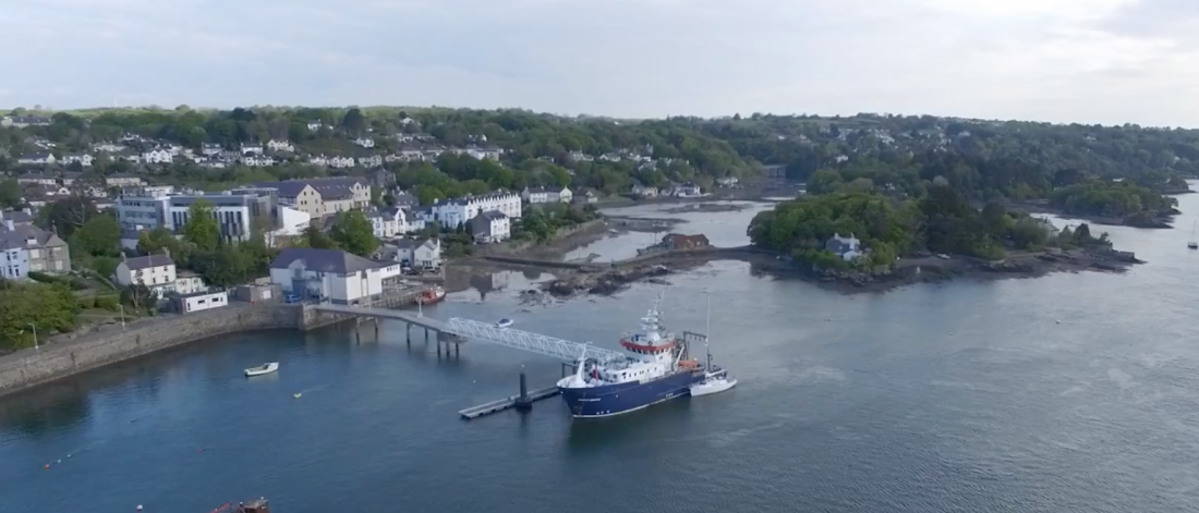 Prince Madog - Bangor University's Research Vessel in dock at Menai Bridge