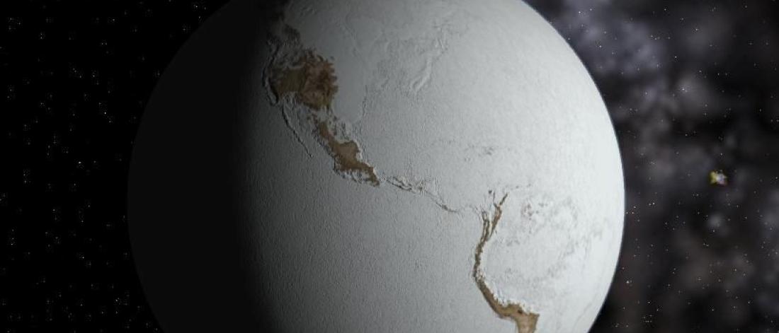 fictional image of 'snowball Earth'