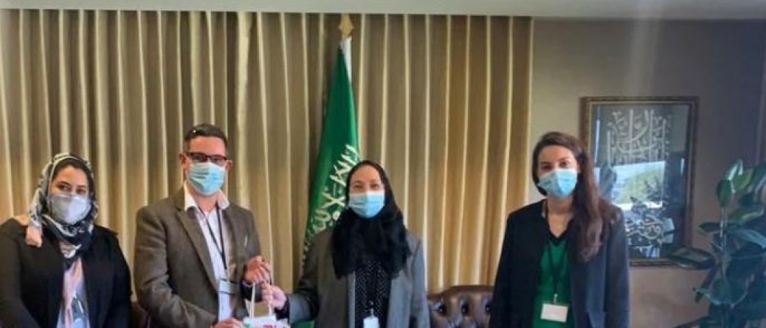 Noor and Sam Saudi Office visit