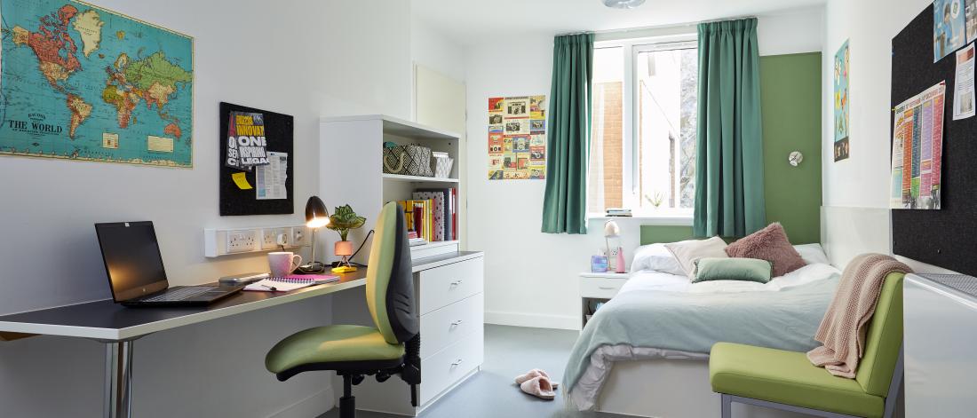 A room in St Mary's student village