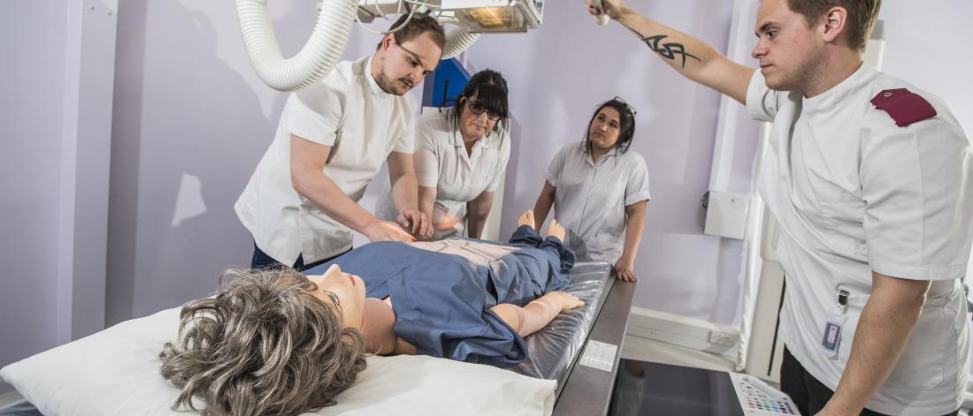 Students learning on Wrexham Campus