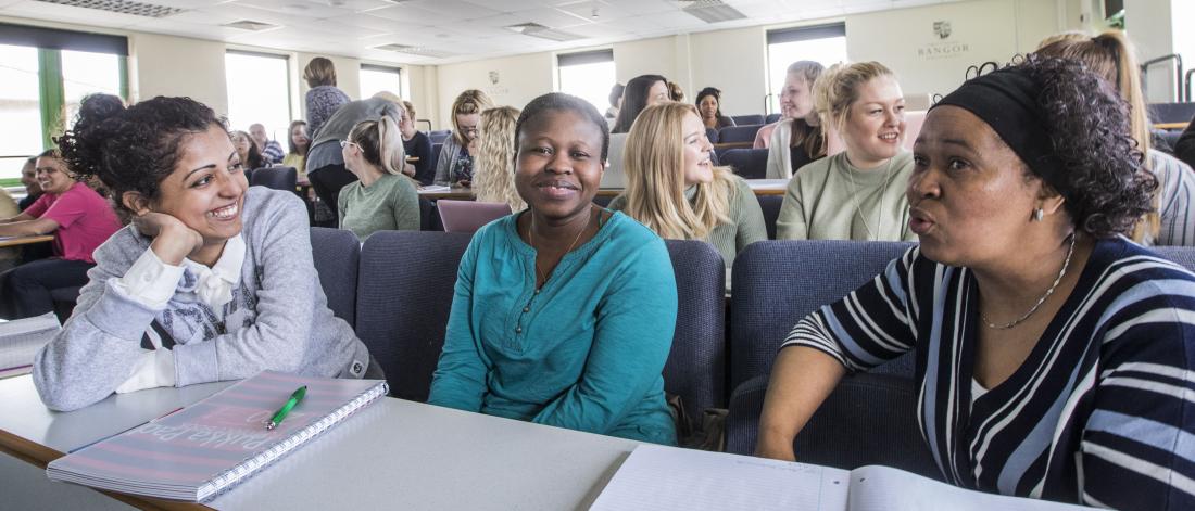 Students in lecture on Wrexham Campus