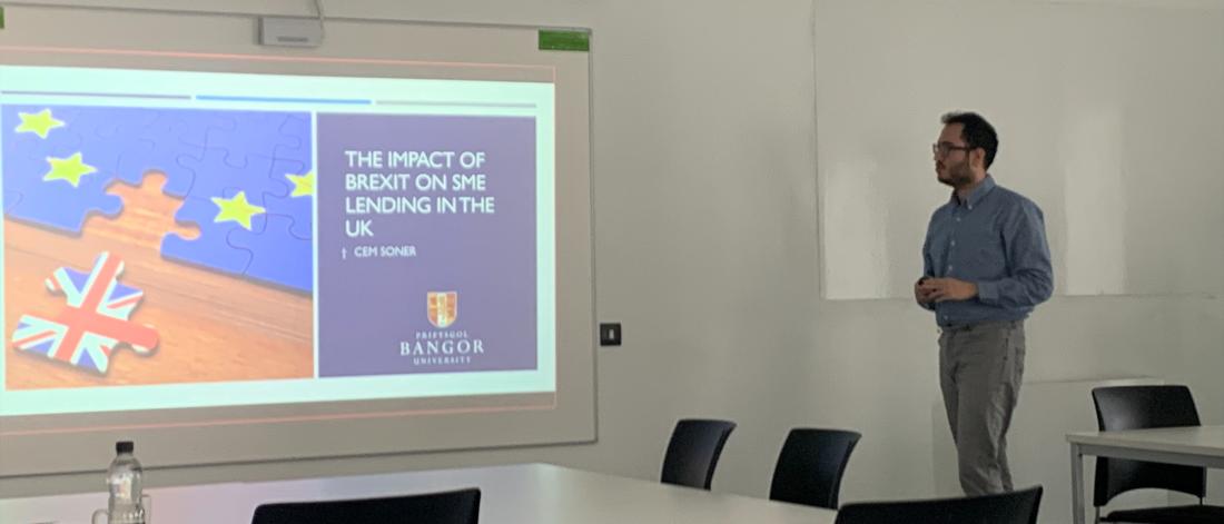 PhD student, Cem Soner presenting at the BAFA Conference