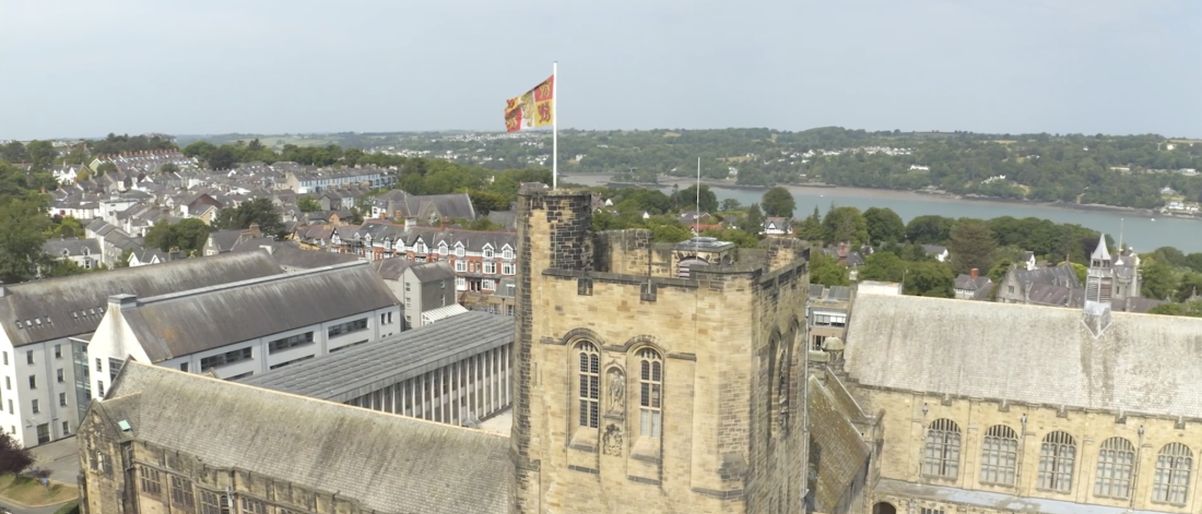 Civic Mission video thumbnail showcasing the main university building 