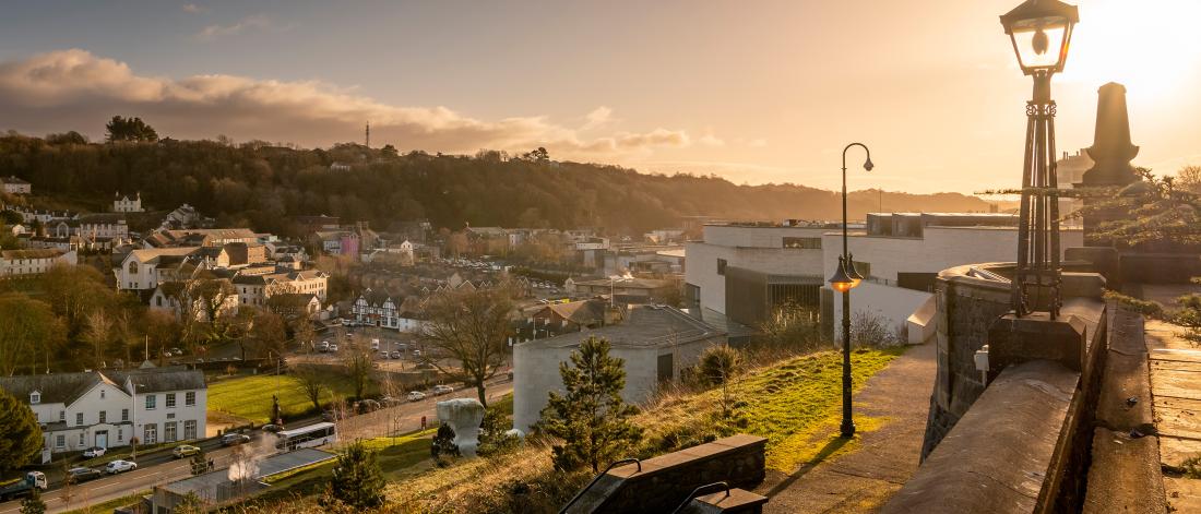 Image of Bangor, the view from the University's terrace.