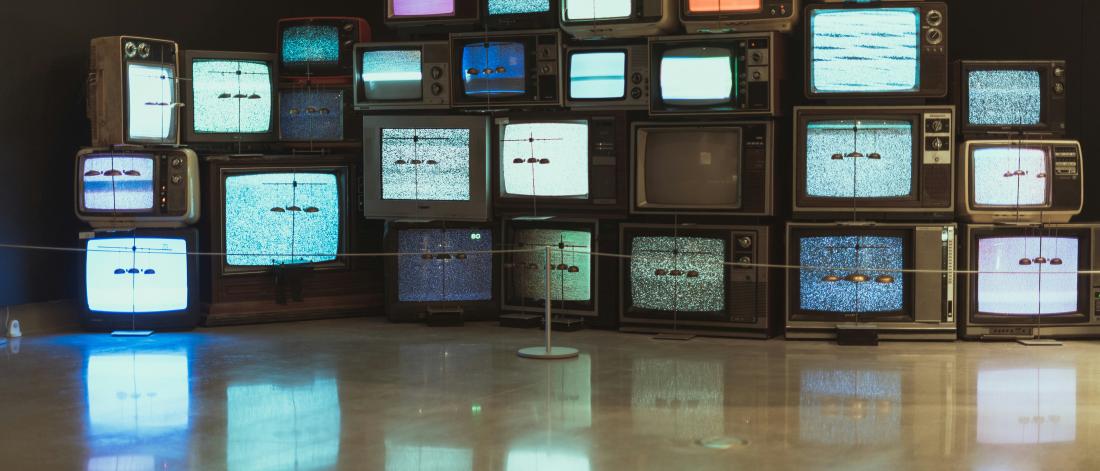 TV sets stacked on top of each other 