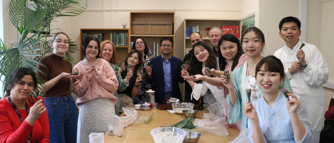 Group photo with zongzi 