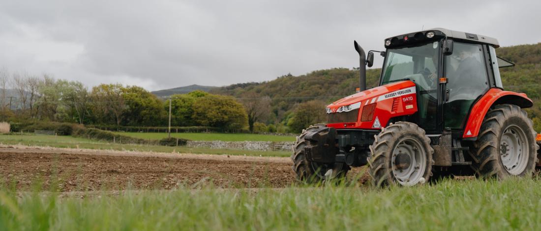 Tractor on a farm