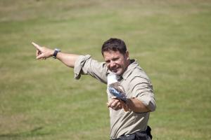 Steve Backshall with Bird of Prey