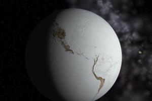 fictional image of 'snowball Earth'