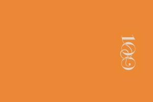 Music100 logo on an orange background