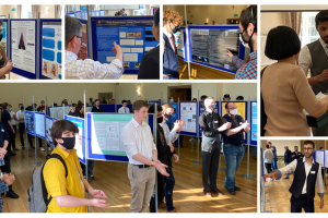 Students presenting their posters at the 2022 EXPO event