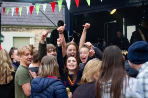 Young people enjoying Gwyl Cefni