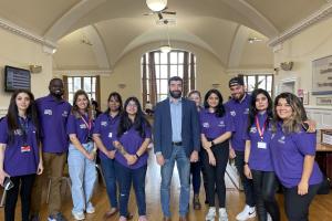 A group of Bangor Business School Peer Guides