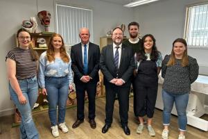 Vice Chancellor with Deputy Chief Medical Officer with Medical Students