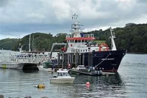 research vessel in water