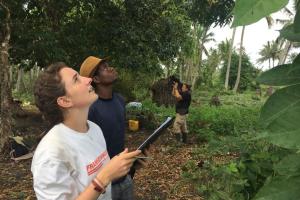 Student working in Zanzibar