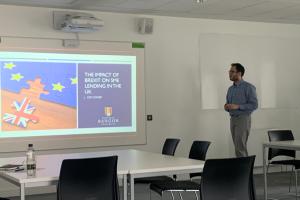 PhD student, Cem Soner presenting at the BAFA Conference