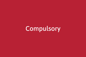 Compulsory welcome week event. All events marked with this red block are compulsory. 