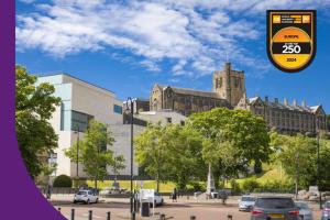 Bangor University and QS European University Rankings top 250 badge