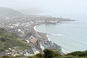 Photograph of Aberystwyth, the sea and Welsh Coast., from Constitution hill