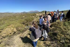 SNS students on a field course led by Prof. Wolfgang Wüster at Gwaith Powdwr Nature Reserve, North Wales