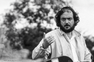 Kubrick on the set of Barry Lydon