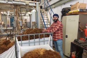 Arjundeep Singh inspects the fibre