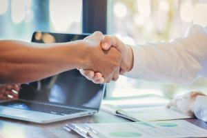 Business hand shake