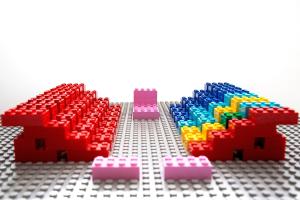  Predicted representation of 2024 General Election in lego bricks