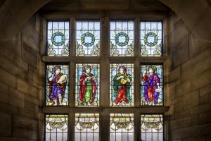 Bangor University stained glass window