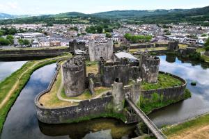 Caerphilly Castle (Welsh: Castell Caerffili) is a medieval fortification in Caerphilly in South Wales