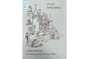 Front cover of a book with a line drawing of a castellated mansion