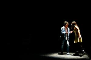 Couple on a theatre stage