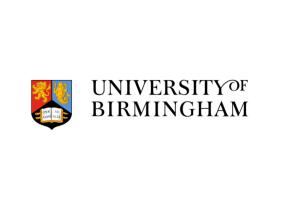 Logo of Birmingham University shield in Red and Blue
