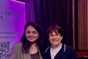 Begw Elain and Carol Jones, Lecturer; Screen Academy Manager